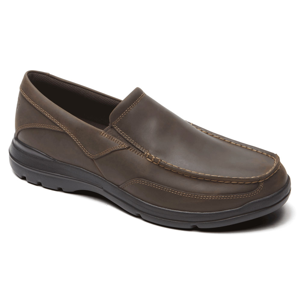 Slip-Ons Rockport Hombre Mexico - Junction Point Marrom Oscuro - QGMBE1674